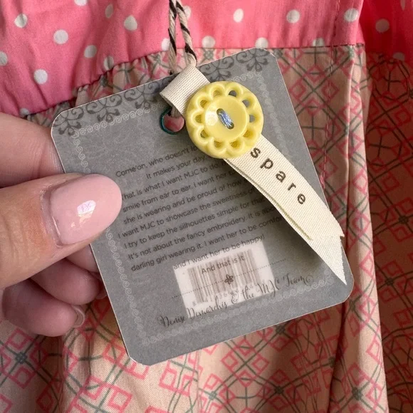 Matilda Jane Cooling Off Tunic Shirt Girls 6T  Happy‎ and Free Eyelet Lace NEW - Picture 4 of 9